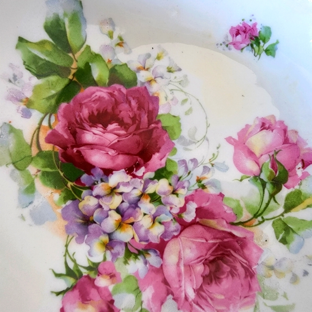 Vintage large floral bowl
